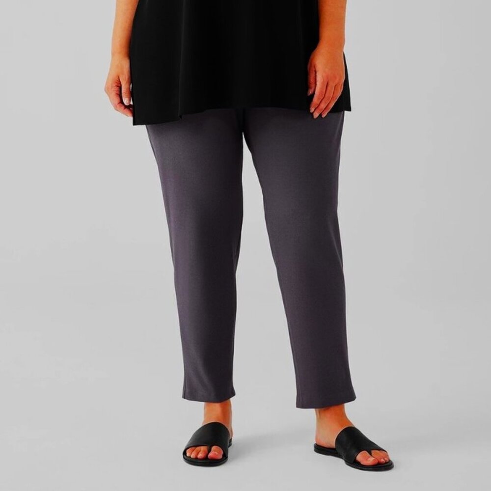 Eileen Fisher Washable Stretch Crepe Slim Ankle Pants 3X